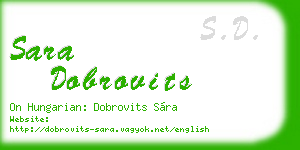 sara dobrovits business card